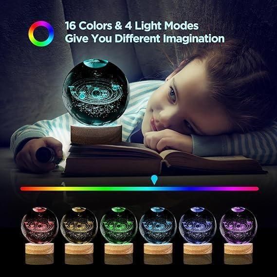 3D Crystal Deer Lamp Ball - Magical LED Night Light for Home & Gifts