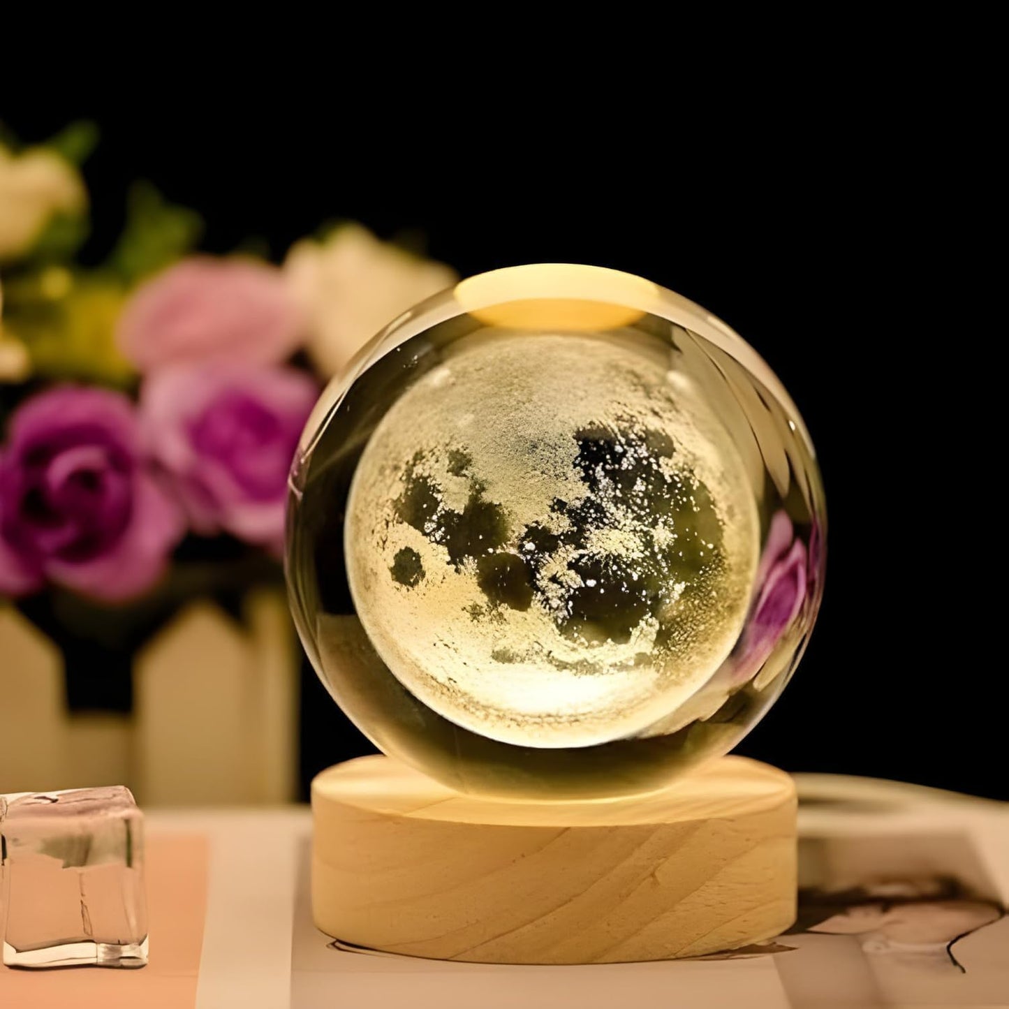 3D Crystal Deer Lamp Ball - Magical LED Night Light for Home & Gifts