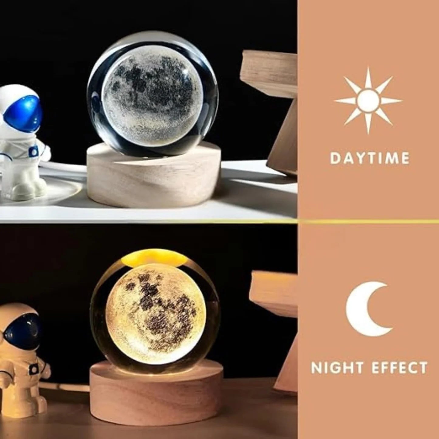 3D Crystal Deer Lamp Ball - Magical LED Night Light for Home & Gifts