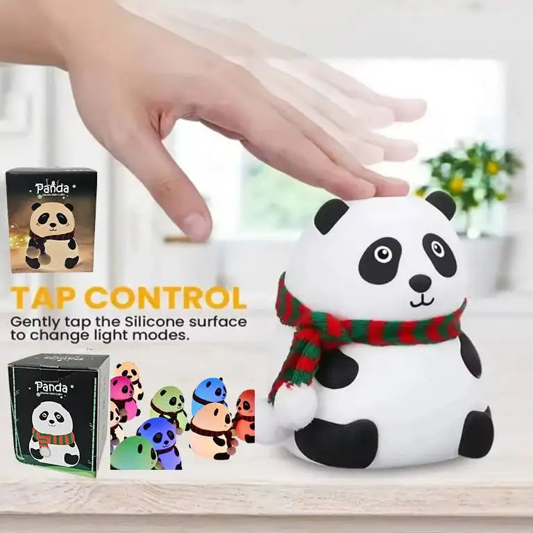 Cute Panda Night Lamp 🐼 | 7-Color Changing LED Light | Rechargeable USB Lamp for Bedroom, Kids & Gifts