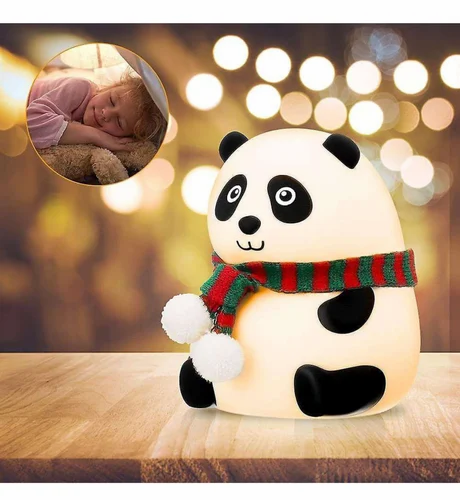 Cute Panda Night Lamp 🐼 | 7-Color Changing LED Light | Rechargeable USB Lamp for Bedroom, Kids & Gifts