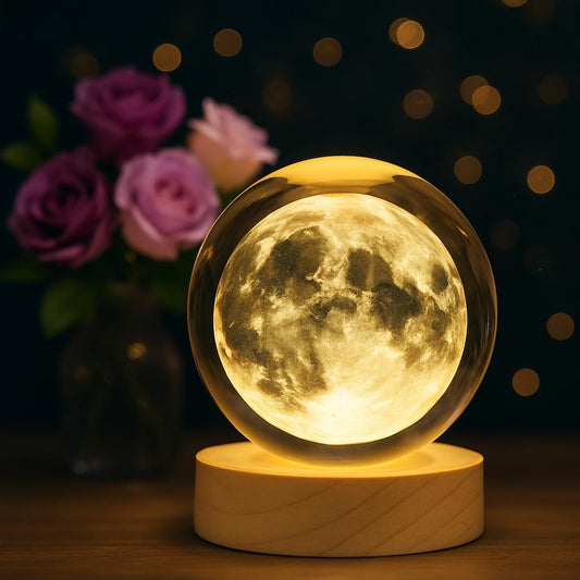 3D Crystal Moon Lamp Ball – Magical LED Night Light for Home & Gifts