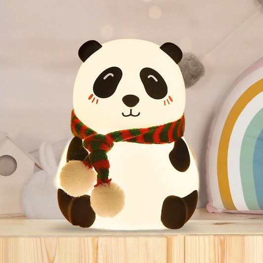 Cute Panda Night Lamp 🐼 | 7-Color Changing LED Light | Rechargeable USB Lamp for Bedroom, Kids & Gifts